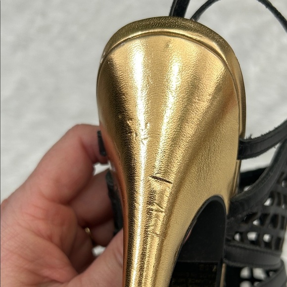 Colin Stuart Black Cutout Heels - Picture 5 of 6